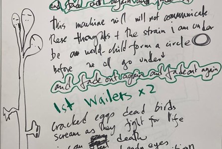 Radiohead sketchpad containing hand-drawn notes from The Bends album to go on sale