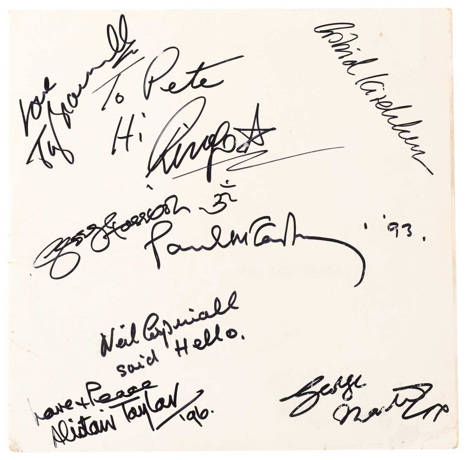 Beatles White Album signed by Paul McCartney George Harrison Ringo Starr and Beatles associates